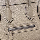 セリーヌ CELINE ラゲージマイクロショッパー ベージュ ドラムドカーフ レディース ハンドバッグ