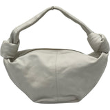 ボッテガ・ヴェネタ BOTTEGA VENETA ダブルノット ホワイト レザー レディース ハンドバッグ
