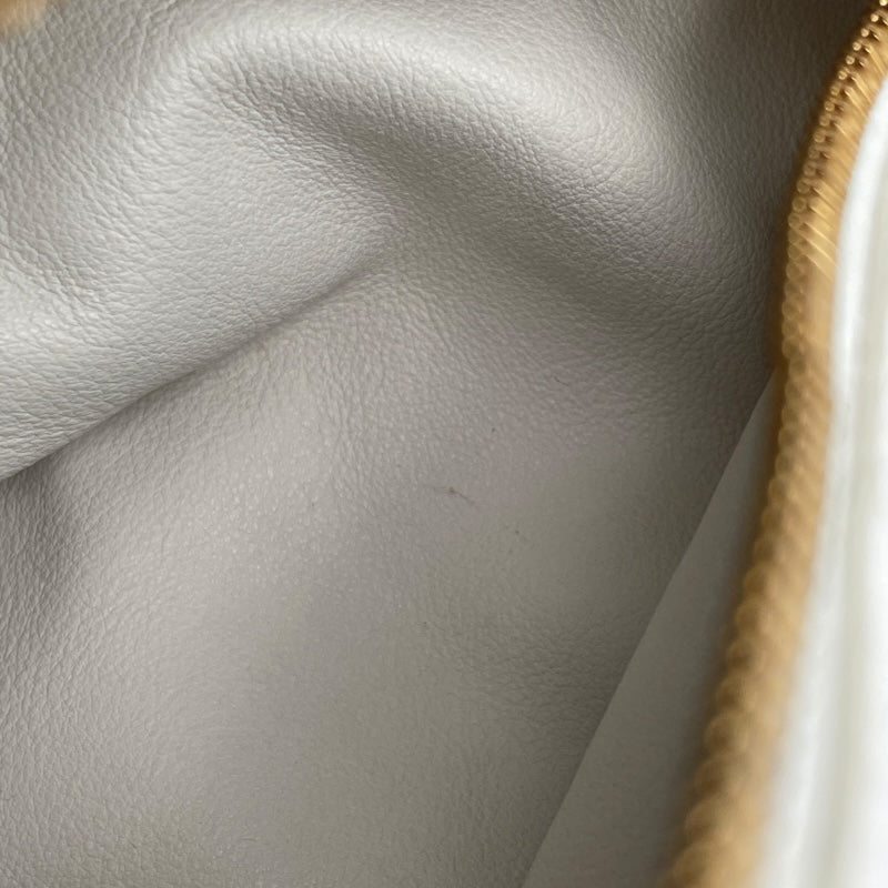 ボッテガ・ヴェネタ BOTTEGA VENETA ダブルノット ホワイト レザー レディース ハンドバッグ