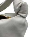 ボッテガ・ヴェネタ BOTTEGA VENETA ダブルノット ホワイト レザー レディース ハンドバッグ