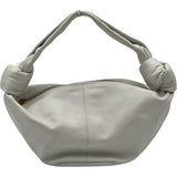 ボッテガ・ヴェネタ BOTTEGA VENETA ダブルノット ホワイト レザー レディース ハンドバッグ