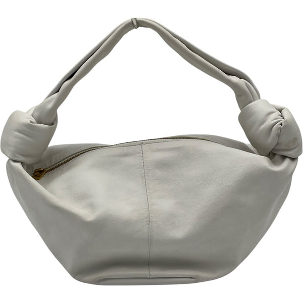 ボッテガ・ヴェネタ BOTTEGA VENETA ダブルノット ホワイト レザー レディース ハンドバッグ