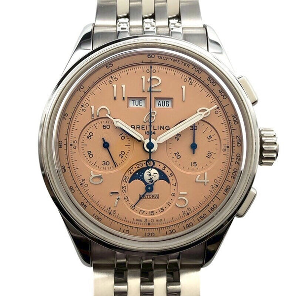 ブライトリング BREITLING プレミエ　B25　ダトラ42 AB2510 サーモンピンク SS メンズ 腕時計