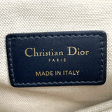 クリスチャン・ディオール Christian Dior サドルバッグ ミニ ネイビー×GD金具 オブリークジャガード レディース ハンドバッグ