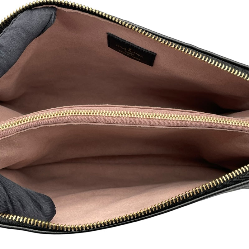 ルイ・ヴィトン LOUIS VUITTON ポシェットクッサン M57790 ノワール　 エンボスラムレザー  メンズ ショルダーバッグ