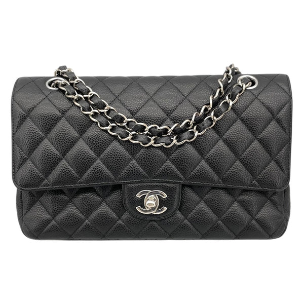 シャネル CHANEL マトラッセ25 A01112 ブラック シルバー金具 キャビアスキン レディース ショルダーバッグ