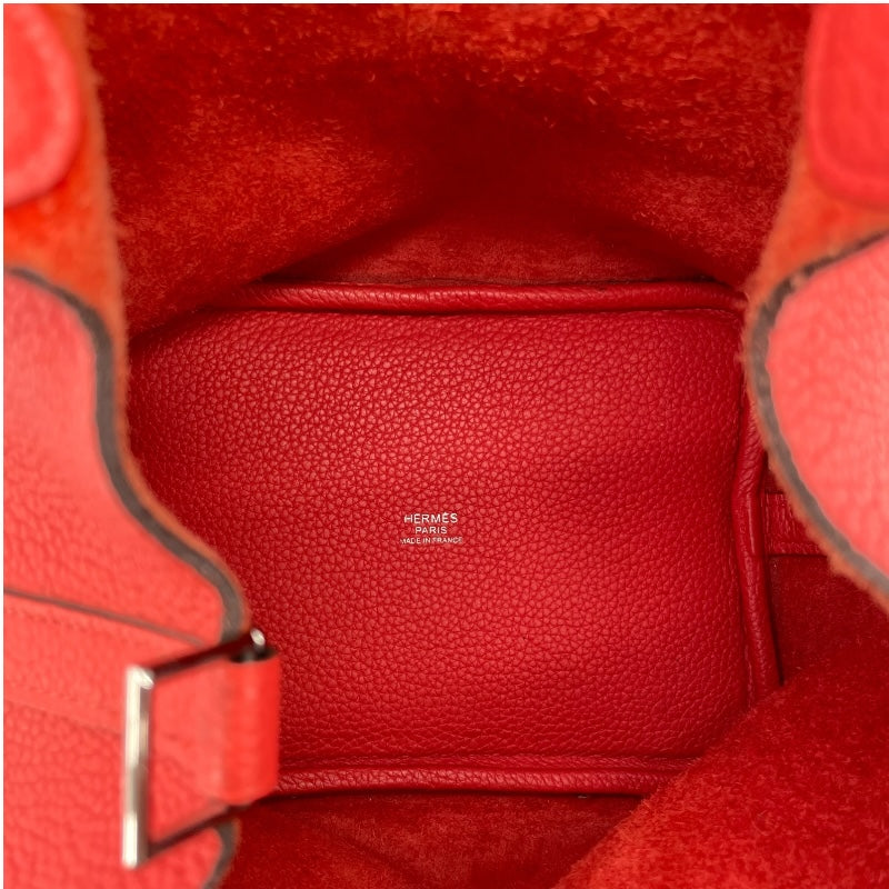 エルメス HERMES ピコタンロックPM C刻 ルージュフォレスト シルバー金具 トリヨン レディース ハンドバッグ