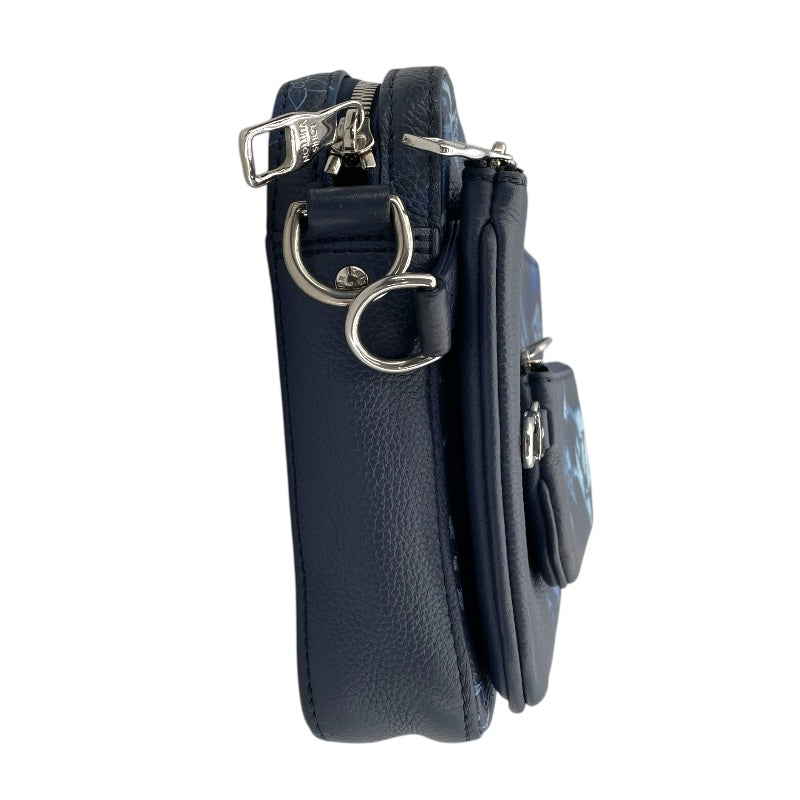 ルイ・ヴィトン LOUIS VUITTON トリオメッセンジャー M57840 ブルー モノグラム・ウォーターカラー メンズ ショルダーバッグ