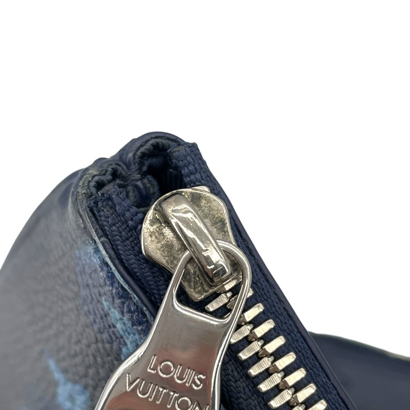 ルイ・ヴィトン LOUIS VUITTON トリオメッセンジャー M57840 ブルー モノグラム・ウォーターカラー メンズ ショルダーバッグ