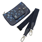 ルイ・ヴィトン LOUIS VUITTON トリオメッセンジャー M57840 ブルー モノグラム・ウォータカラー メンズ メッセンジャーバッグ