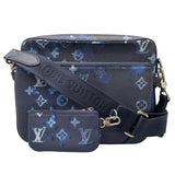 ルイ・ヴィトン LOUIS VUITTON トリオメッセンジャー M57840 ブルー モノグラム・ウォータカラー メンズ メッセンジャーバッグ