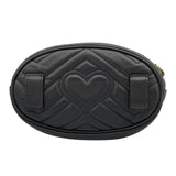 グッチ GUCCI GGマーモント　ウエストバッグ 476434 ブラック レザー レディース ウエストバッグ