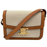 セリーヌ CELINE クラシック トリオンフバッグ 191242EGC.02NT ナチュラル タン テキスタイル レディース ショルダーバッグ