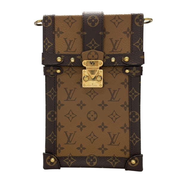 ルイ・ヴィトン LOUIS VUITTON ポシェット トランク ヴェルティカル  M67873 ブラウン モノグラム・リバース ユニセックス ショルダーバッグ