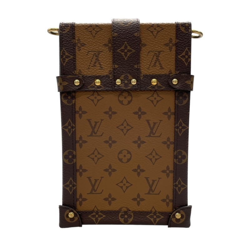 ルイ・ヴィトン LOUIS VUITTON ポシェット トランク ヴェルティカル  M67873 ブラウン モノグラム・リバース ユニセックス ショルダーバッグ