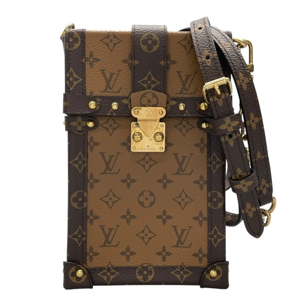 ルイ・ヴィトン LOUIS VUITTON ポシェット トランク ヴェルティカル  M67873 ブラウン モノグラム・リバース ユニセックス ショルダーバッグ