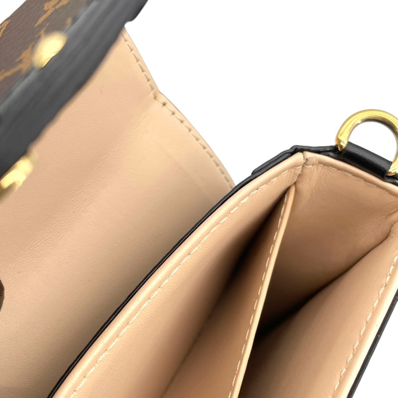 ルイ・ヴィトン LOUIS VUITTON ポシェット トランク ヴェルティカル M63913 ブラウン モノグラム レディース ショルダーバッグ