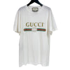 グッチ GUCCI ロゴプリントTシャツ　SS 457095 ホワイト コットン メンズ 半袖Ｔシャツ
