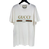 グッチ GUCCI ロゴプリントTシャツ　SS 457095 ホワイト コットン メンズ 半袖Ｔシャツ