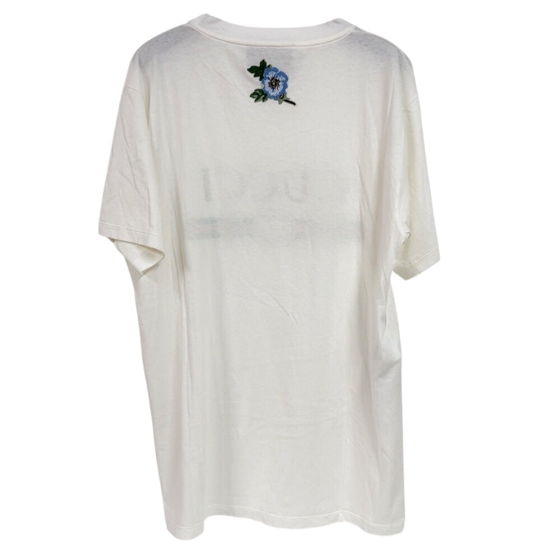 グッチ GUCCI ロゴプリントTシャツ　SS 457095 ホワイト コットン メンズ 半袖Ｔシャツ