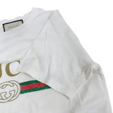 グッチ GUCCI ロゴプリントTシャツ　SS 457095 ホワイト コットン メンズ 半袖Ｔシャツ