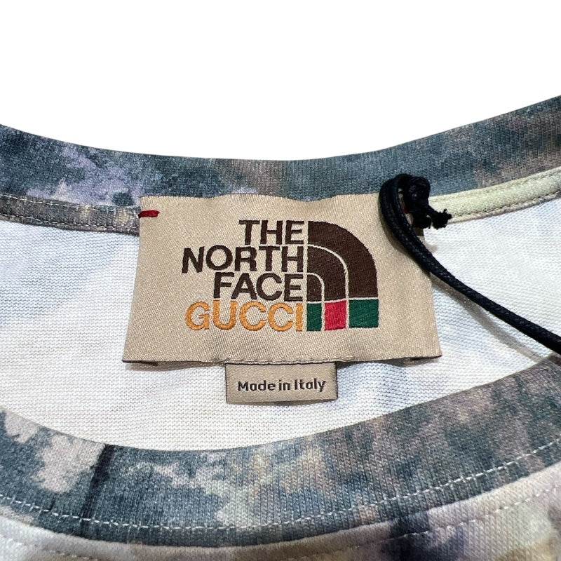 グッチ GUCCI × THE NORTH FACE ロゴプリントTシャツ 672475 コットン メンズ 半袖Ｔシャツ