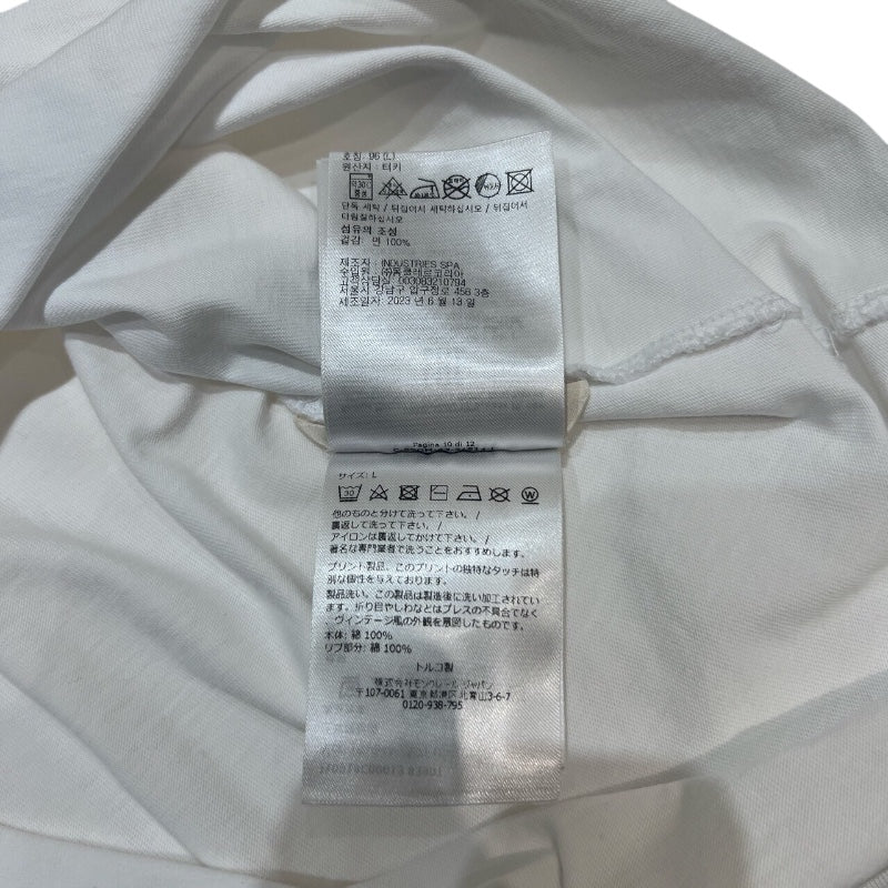 モンクレール MONCLER ロゴプリントTシャツ 24SS 8C000 ホワイト コットン メンズ 半袖Ｔシャツ