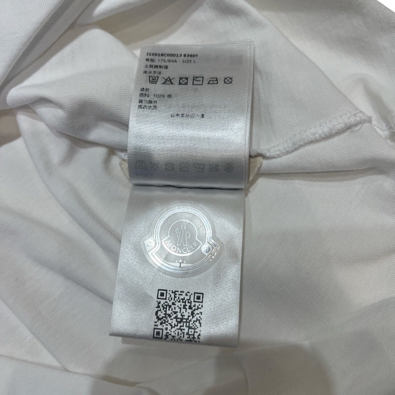 モンクレール MONCLER ロゴプリントTシャツ 24SS 8C000 ホワイト コットン メンズ 半袖Ｔシャツ