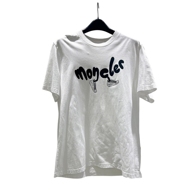 モンクレール MONCLER ロゴプリントTシャツ 24SS 8C000 ホワイト コットン メンズ 半袖Ｔシャツ