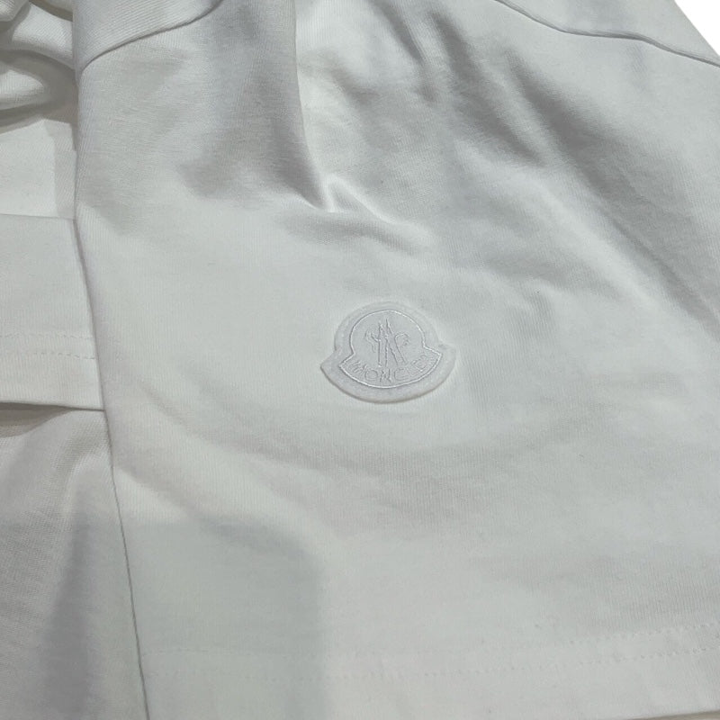 モンクレール MONCLER ロゴプリントTシャツ 24SS 8C000 ホワイト コットン メンズ 半袖Ｔシャツ