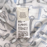エルメス HERMES 総柄プリントTシャツ ホワイト/ブルー コットン メンズ 半袖Ｔシャツ