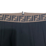 フェンディ FENDI FFロゴシルクプリーツロングスカート ブラック シルク シルク レディース スカート