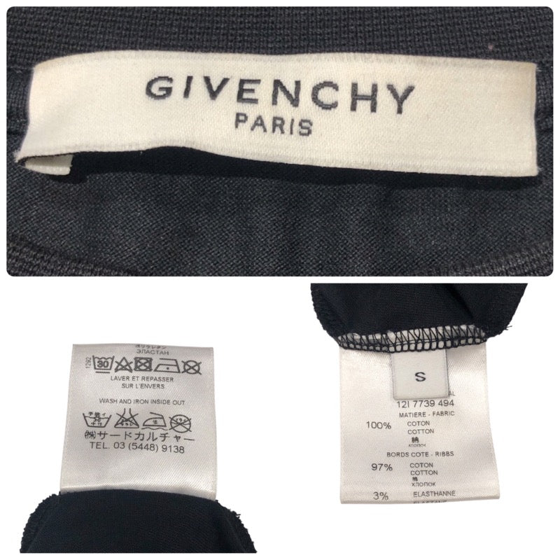 ジバンシィ GIVENCHY デザインプリントTシャツ ブラック コットン メンズ 半袖Ｔシャツ