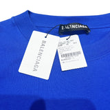 バレンシアガ BALENCIAGA ロゴプリントTシャツ 2020年 612966 ブルー コットン メンズ 半袖Ｔシャツ