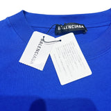 バレンシアガ BALENCIAGA ロゴプリントTシャツ 2020年 612966 ブルー コットン メンズ 半袖Ｔシャツ