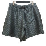 ルイ・ヴィトン LOUIS VUITTON LVロゴ総柄シルクショートパンツ HRP08W グレー シルク メンズ ショートパンツ