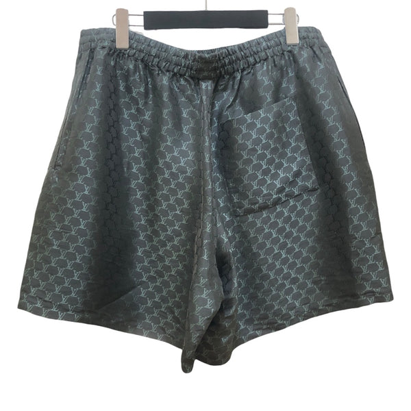 ルイ・ヴィトン LOUIS VUITTON LVロゴ総柄シルクショートパンツ HRP08W グレー シルク メンズ ショートパンツ