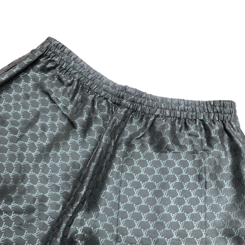 ルイ・ヴィトン LOUIS VUITTON LVロゴ総柄シルクショートパンツ HRP08W グレー シルク メンズ ショートパンツ