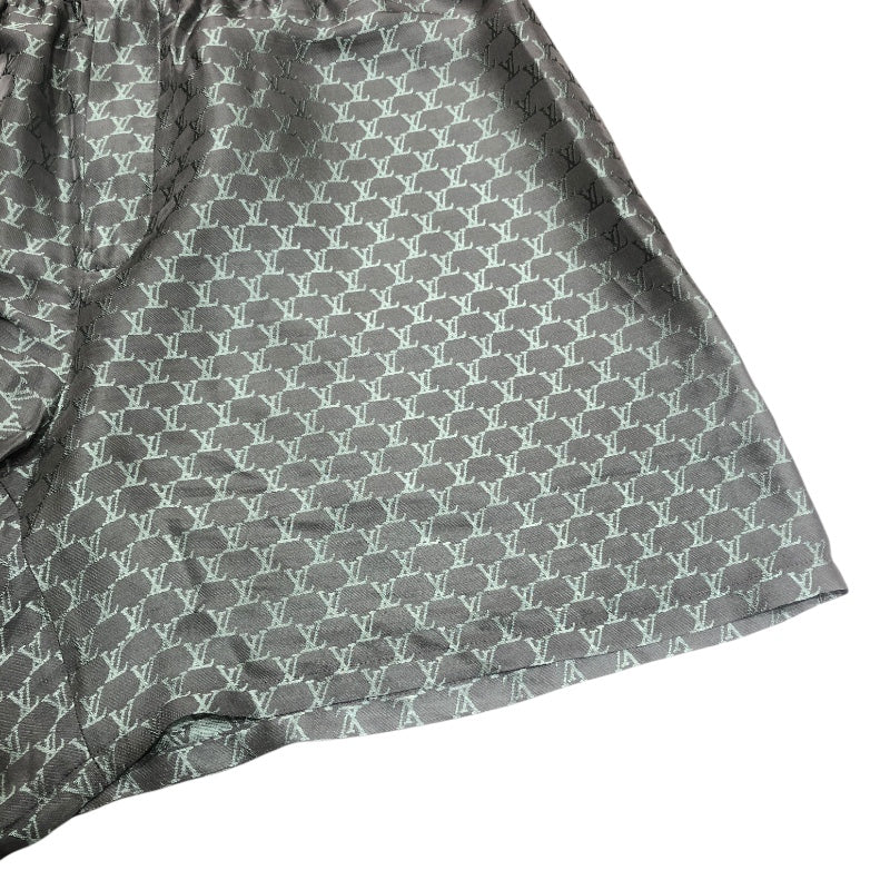 ルイ・ヴィトン LOUIS VUITTON LVロゴ総柄シルクショートパンツ HRP08W グレー シルク メンズ ショートパンツ