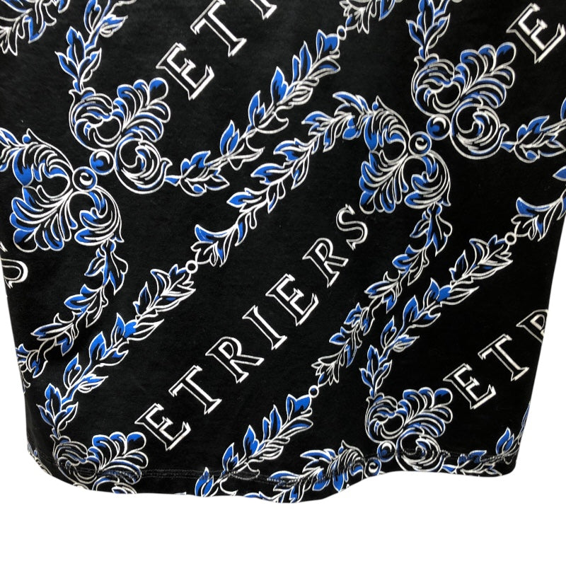 エルメス HERMES プリントTシャツ 4E4651DC ブラック コットン レディース 半袖Ｔシャツ
