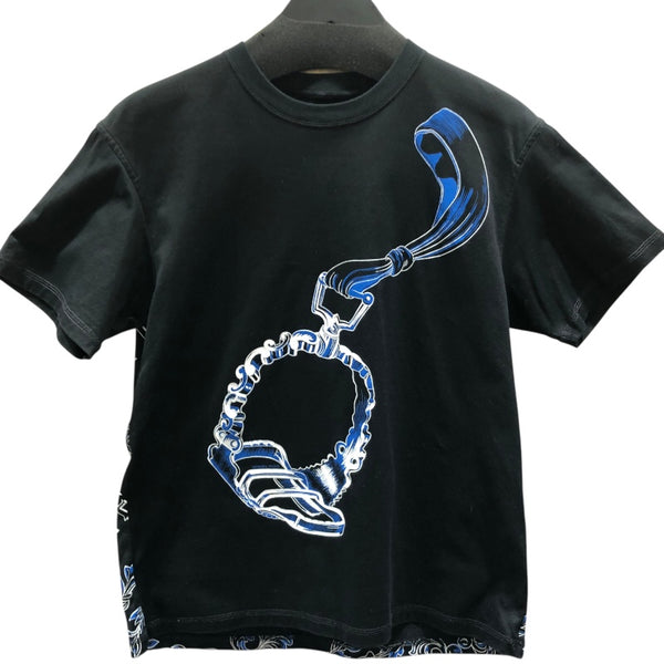 エルメス HERMES プリントTシャツ 4E4651DC ブラック コットン レディース 半袖Ｔシャツ