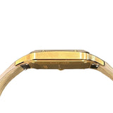 カルティエ Cartier サントスデュモンLM WGSA0097 YG/革 手巻き メンズ 腕時計