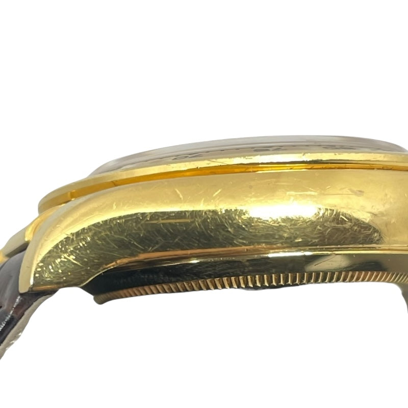 ロレックス ROLEX デイトナ ホワイトシェル V番 116518NG ホワイトシェル K18YG/革ベルト（社外品） 自動巻き メンズ 腕時計