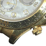 ロレックス ROLEX デイトナ ホワイトシェル V番 116518NG ホワイトシェル K18YG/革ベルト（社外品） 自動巻き メンズ 腕時計
