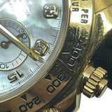 ロレックス ROLEX デイトナ ホワイトシェル V番 116518NG ホワイトシェル K18YG/革ベルト（社外品） 自動巻き メンズ 腕時計