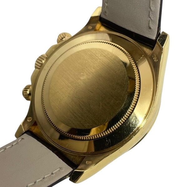 ロレックス ROLEX デイトナ ホワイトシェル V番 116518NG ホワイトシェル K18YG/革ベルト（社外品） 自動巻き メンズ 腕時計