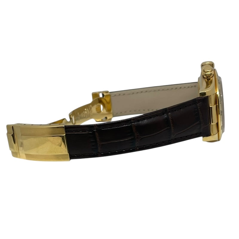 ロレックス ROLEX デイトナ ホワイトシェル V番 116518NG ホワイトシェル K18YG/革ベルト（社外品） 自動巻き メンズ 腕時計