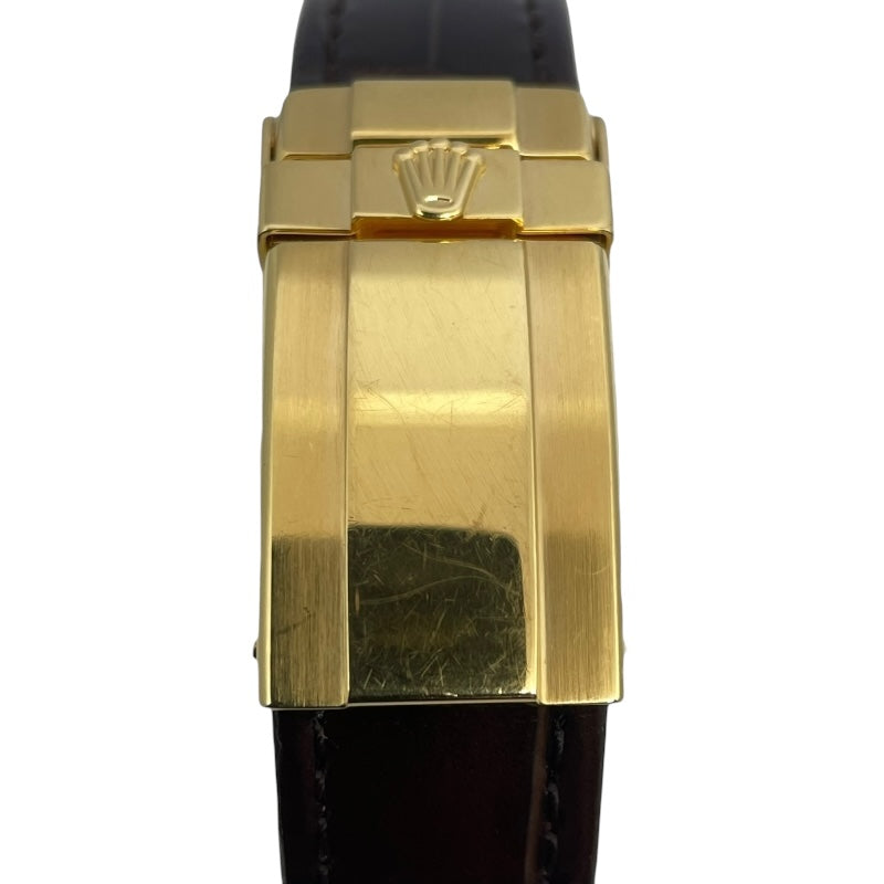 ロレックス ROLEX デイトナ ホワイトシェル V番 116518NG ホワイトシェル K18YG/革ベルト（社外品） 自動巻き メンズ 腕時計
