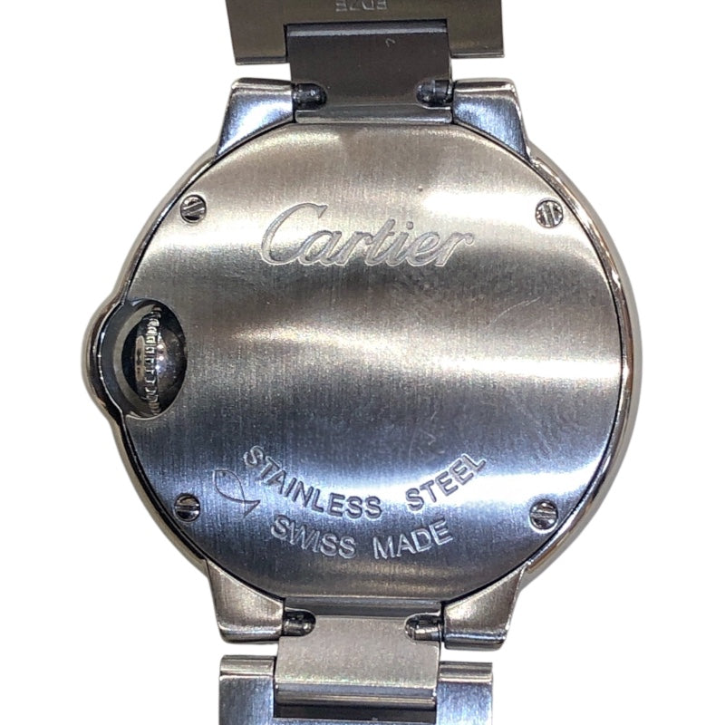 カルティエ Cartier バロンブルー28mm 787692ZX/3009 シルバー SS レディース 腕時計