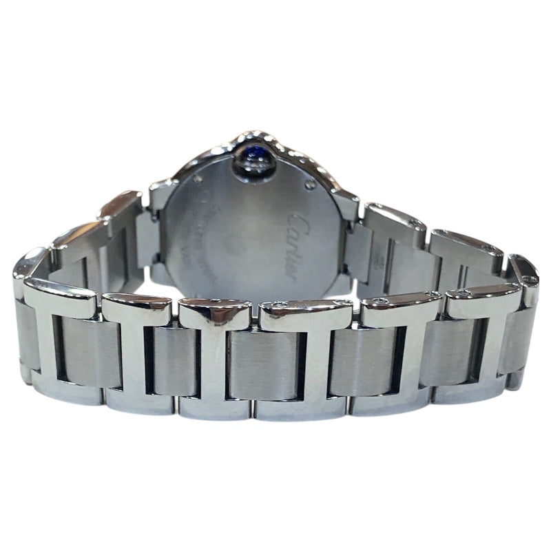 カルティエ Cartier バロンブルー28mm 787692ZX/3009 シルバー SS レディース 腕時計
